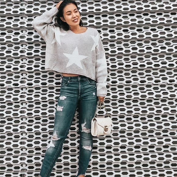 SHEIN | Sweaters | White Star Sweater 